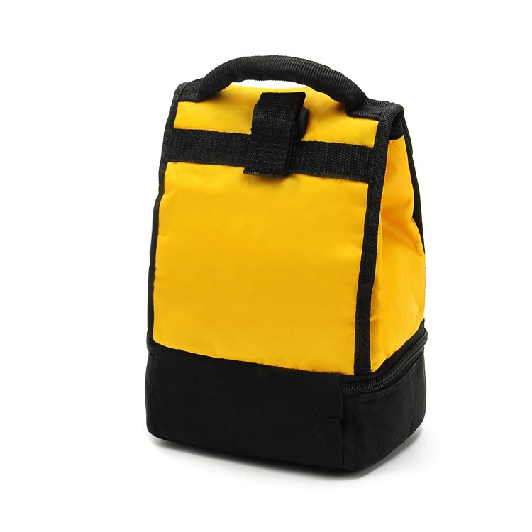 Classic gray brown series heat preservation thermal insulation fabric bag lunch fresh keeping insulated delivery cooler bag 3 bu