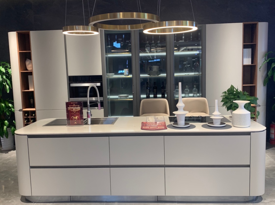 Ready Made Kitchen Furniture Modern MDF Design with Adjustable Wall Hanging Cabinet