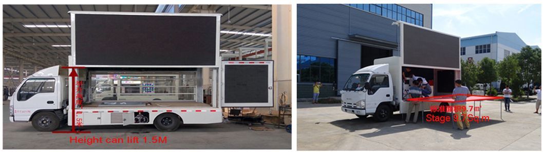 Isu2u Full Color Outdoor LED Display Advertising Van Mobile Cinema Billboard Truck for Sale