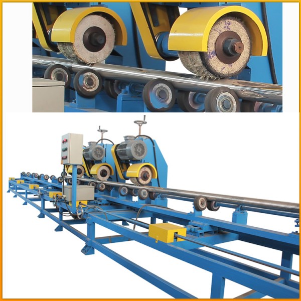 4KW*3 Automatic Metal Polishing Machine For Large Diameter Round Tube