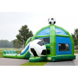 Amazing Soccer Inflatable Jumping Castle Combo With Water Slide