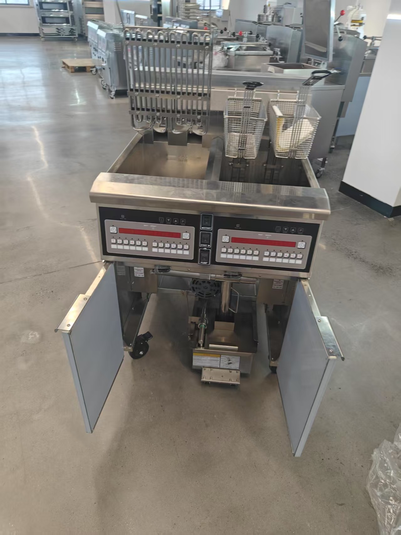 304SUS Factory Direct Sell Two Tanks Four Baskets Digital Panel Electric & Gas Open Fryer