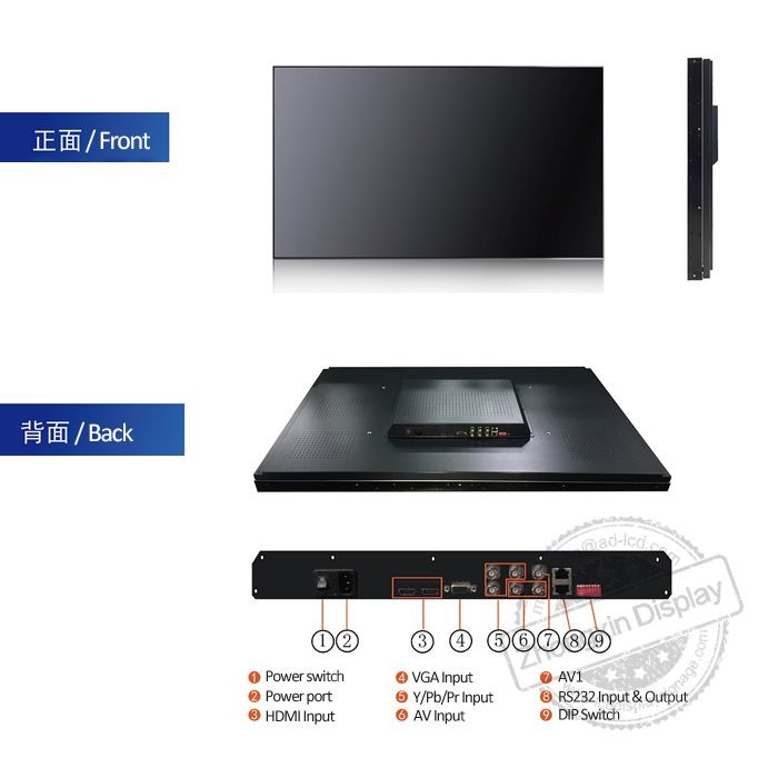 Panel Size 55 inch 1.8mm Pixel Pitch LCD Video wall Bracket for TV Wall Background Mounting