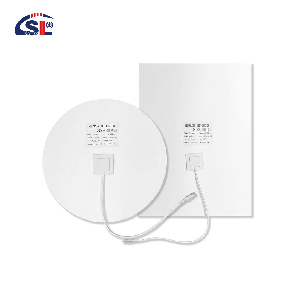 Square Shape Illuminated Anti Fog Film For Bathroom Mirror 300mm*500mm 220-240V/50-60HZ