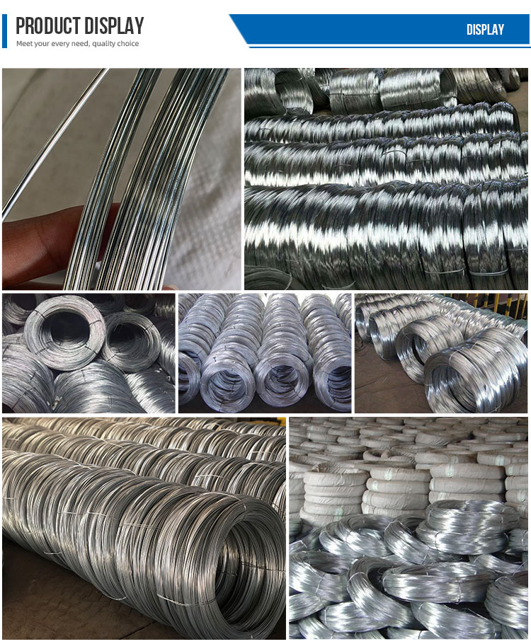 Flat High Low Carbon Steel Wire 0.6mm-6mm Diameter Galvanised Steel Wire
