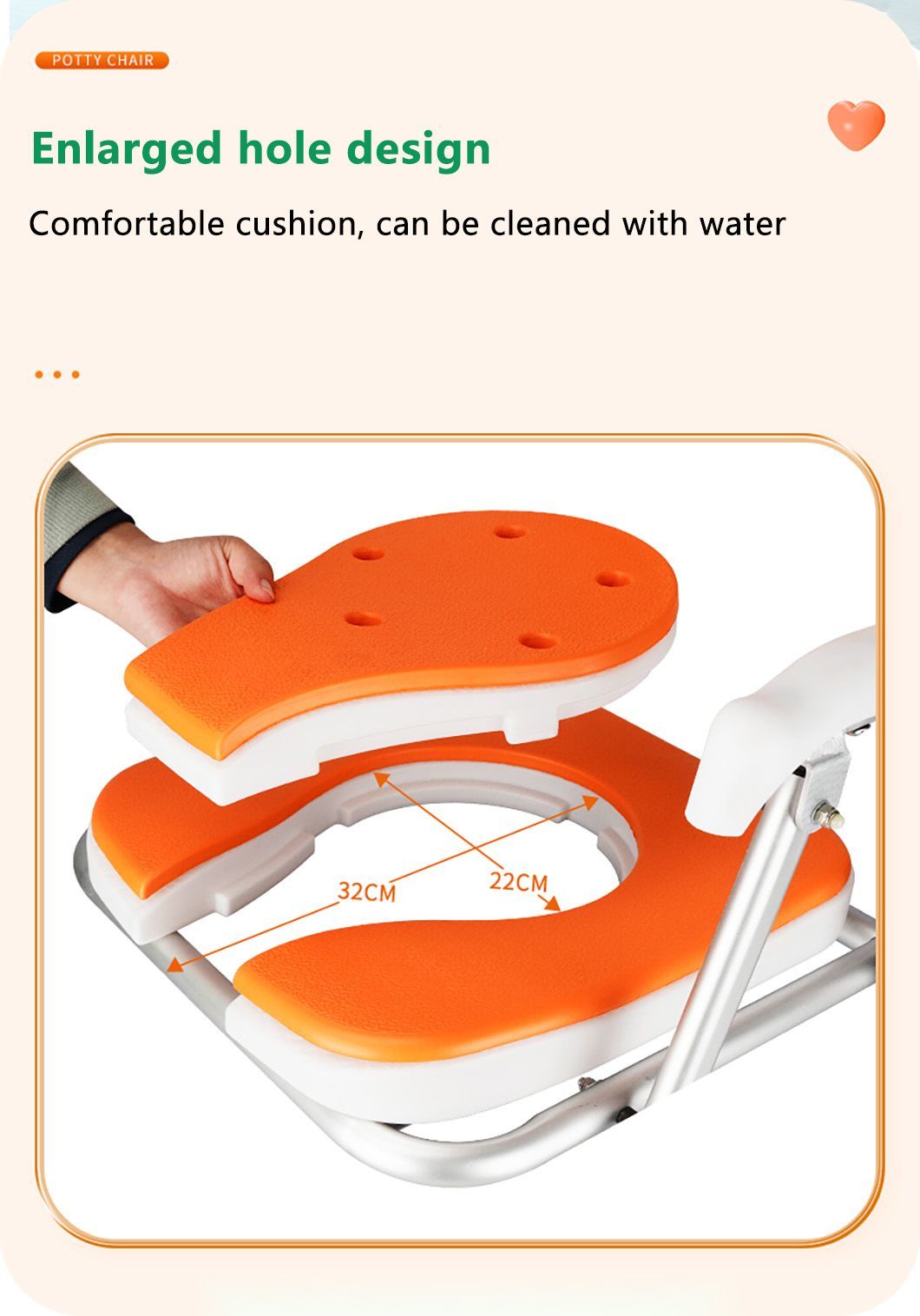 Toilet Safety Chair for Elderly and Disabled Aluminium Mobile Bathroom Chair with Wheels