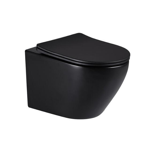 European Classic Design Matte Black 2 in 1 Ceramic WC Bathroom Toilets Water Set Ware