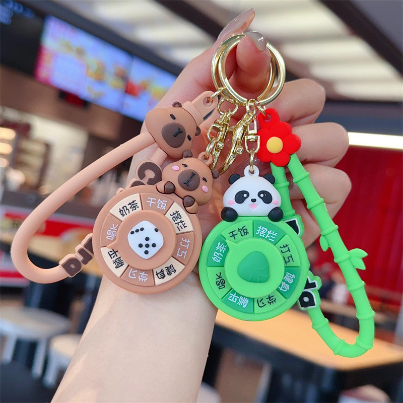 Kawaii Backpack Purse Handbag Keychain Charms with Cartoon Animals Pendant