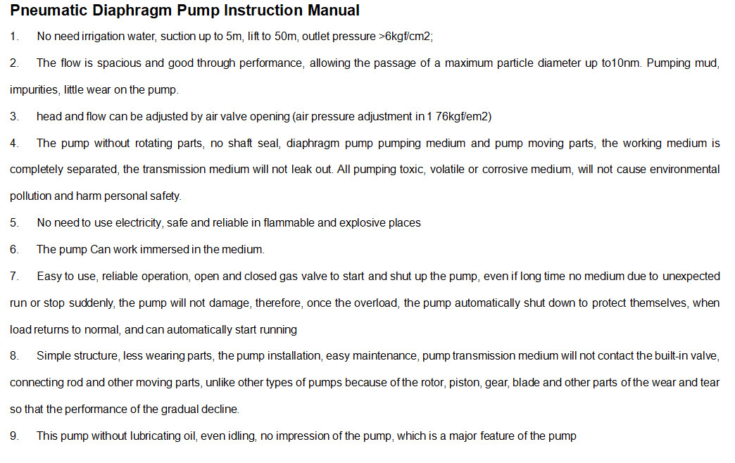 Strong Acid and Alkali Resistant Pollution-free Stainless Steel Pneumatic Diaphragm Pump