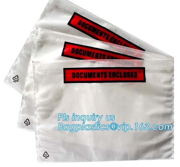 PP film 178*140mm invoice enclosed packing list envelopes, DHL Shipping pockets for waybill, A4 size plastic packing lis