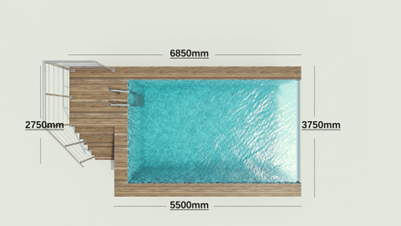 18m3 Pool Water Capacity Customized Acrylic Panel Thickness Outdoor Hotel Glass Pool