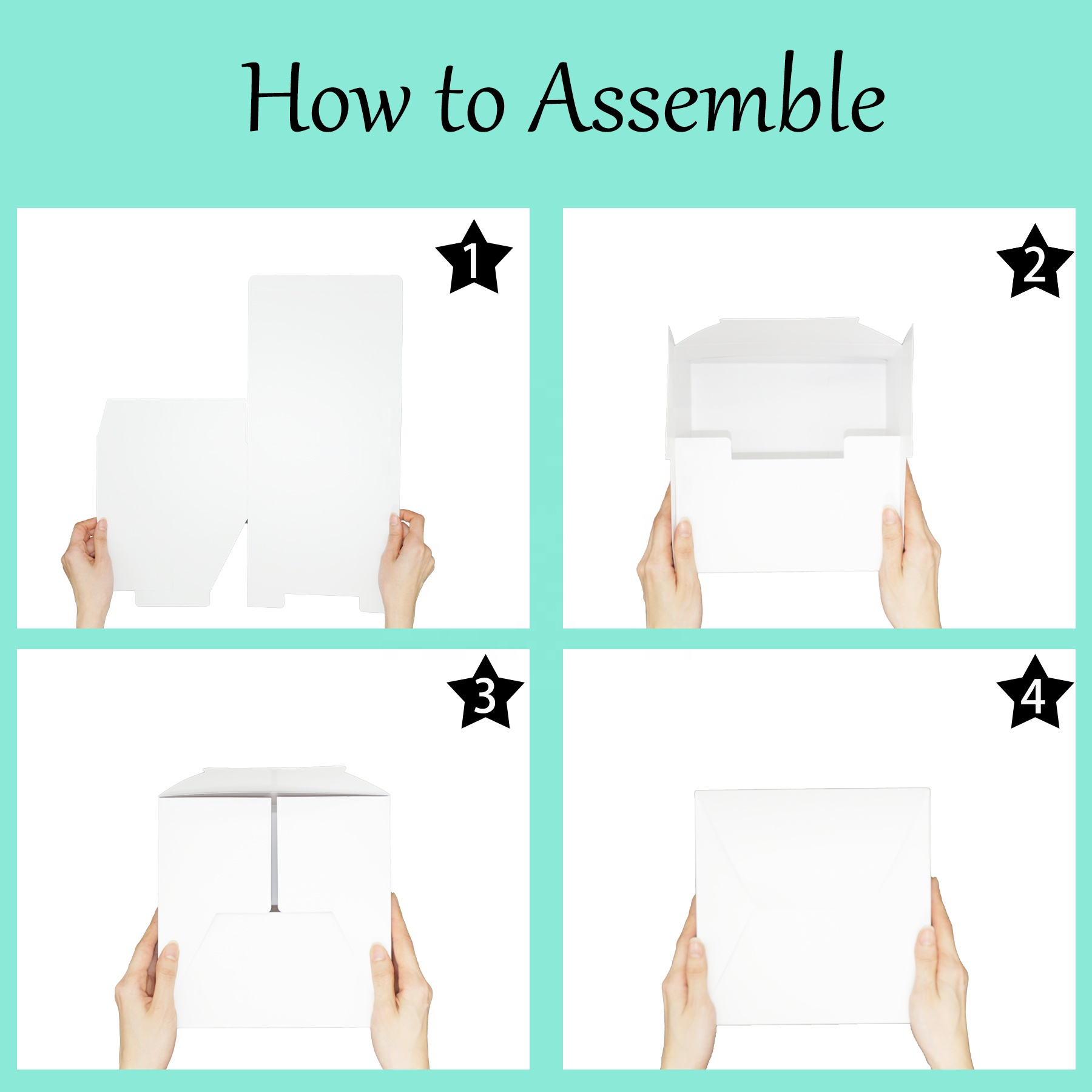 8x8x4 Inch Gift Wrapping Boxes with Lid Coated Paper Bridesmaid Proposal