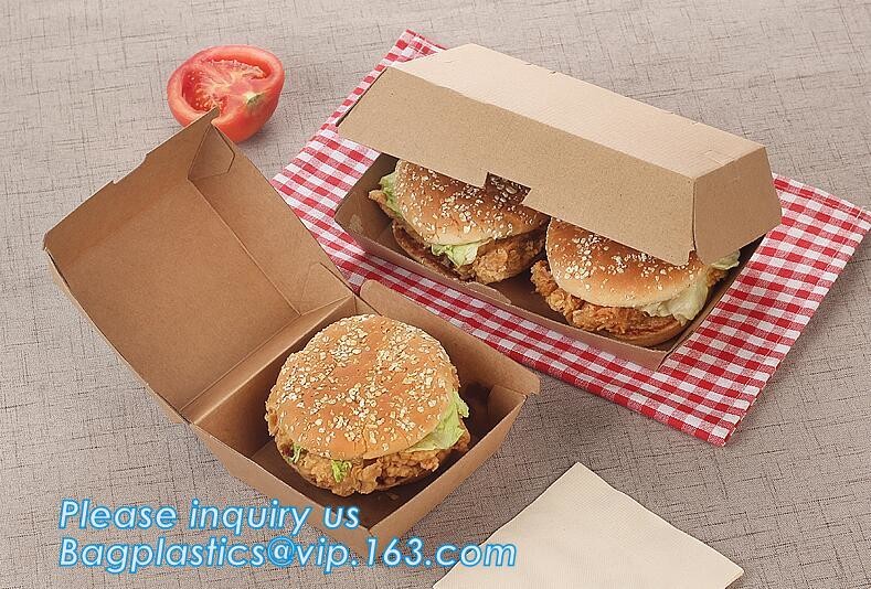 Cheap Cardboard foldable kraft paper lunch box with window,Lunch noodle fast food kraft paper box by customized logo pri