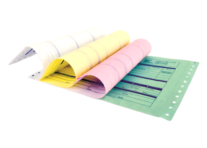 Coated NCR Paper in Coils Virgin Wood Pulp Material Colorful Offset Printability
