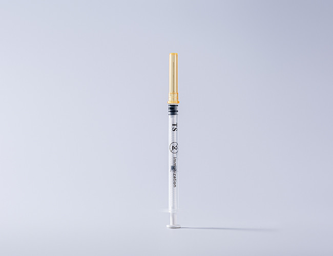 Medical 0.5 Ml Auto Disable Syringe With Vaccines Injection Needle