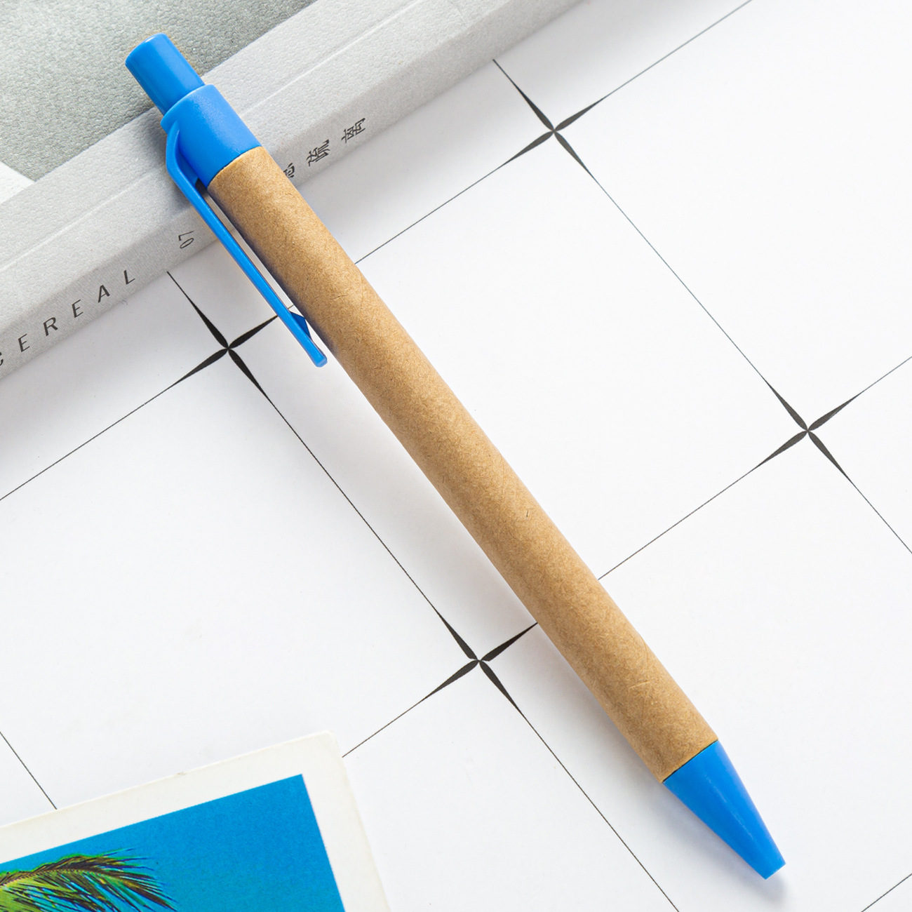 Black Ink Ballpoint Pen with Custom Logo Made from Eco-Friendly Bamboo