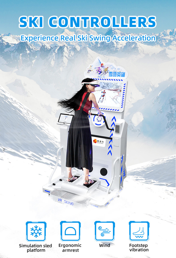 Indoor Ski Simulator Snowboard Simulator 9d Virtual Reality Vr Simulator Machines Amusement Park Equipment