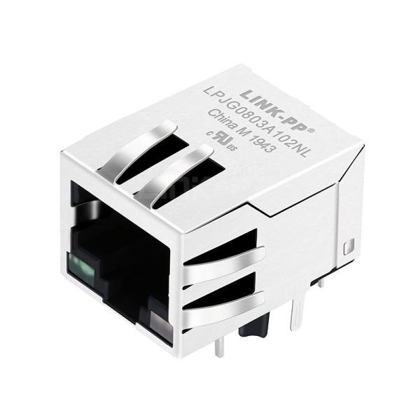 LPJG0803A102NL 100/1000 Base-T Tab Down Green/Green&Yellow Led Single Port RJ45