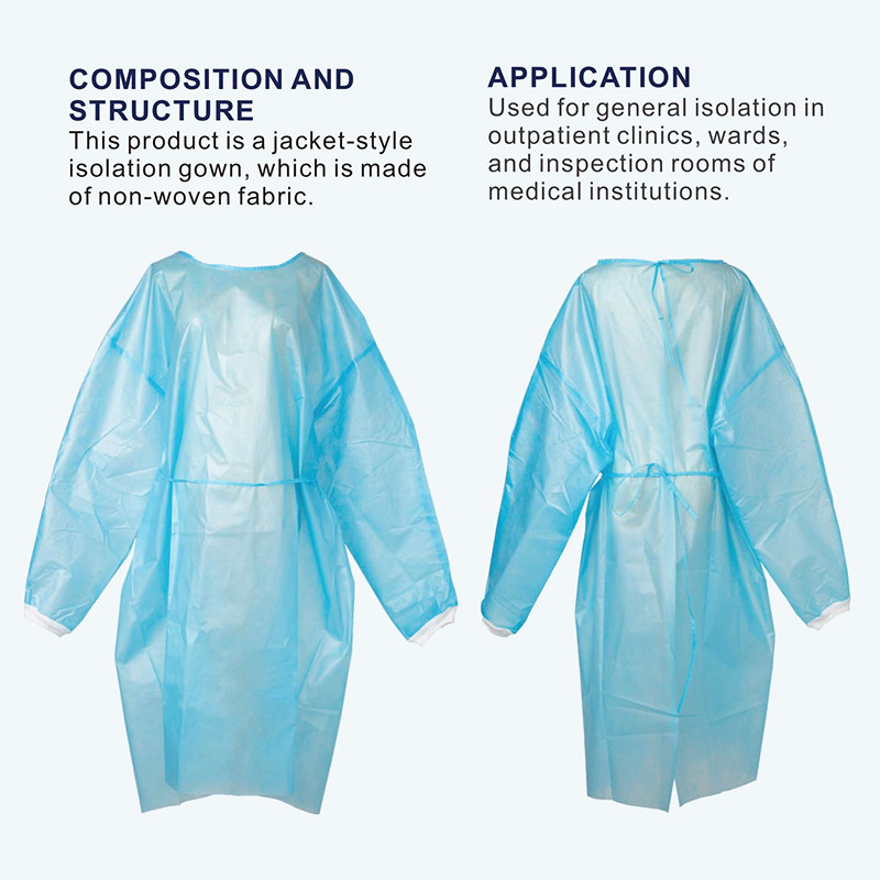 Sterile Breathable Medical Surgical Isolation Gowns Dustproof Blue