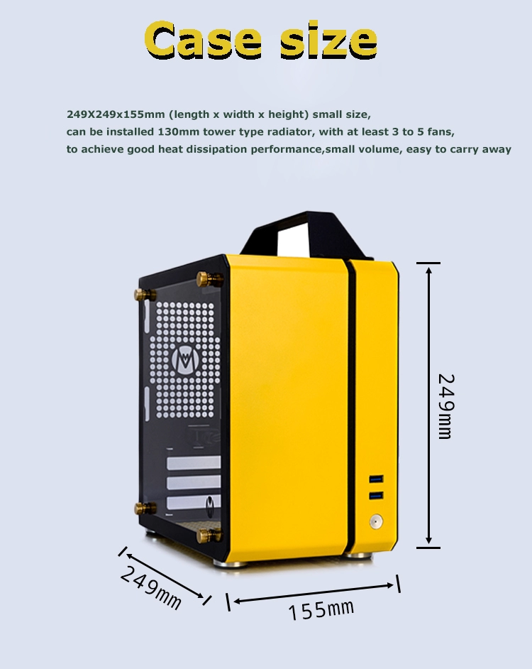 Newest High Quality Gaming Computer Mini Case Desktop Case Gamer Gaming Computer Gaming Case in stock