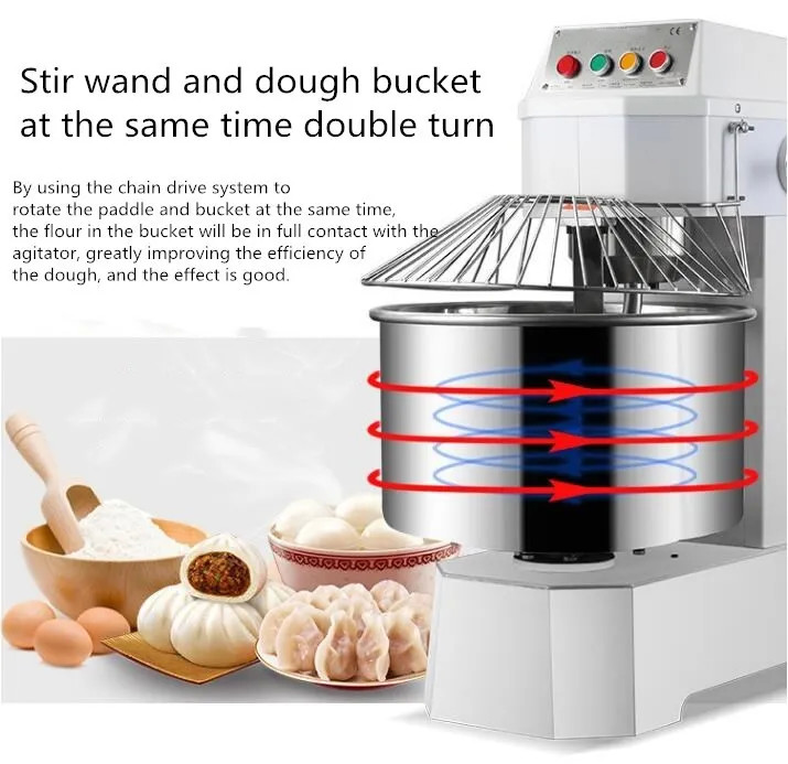 Spiral Bread Dough Mixer 50L 100L Dough Kneading Machine 25 Kg
