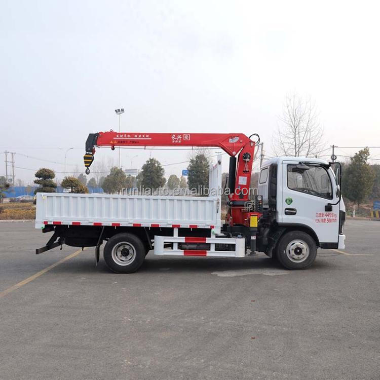 Factory DFAC DongFeng 4X2 Small Truck Mounted Hydraulic Crane 5 Ton
