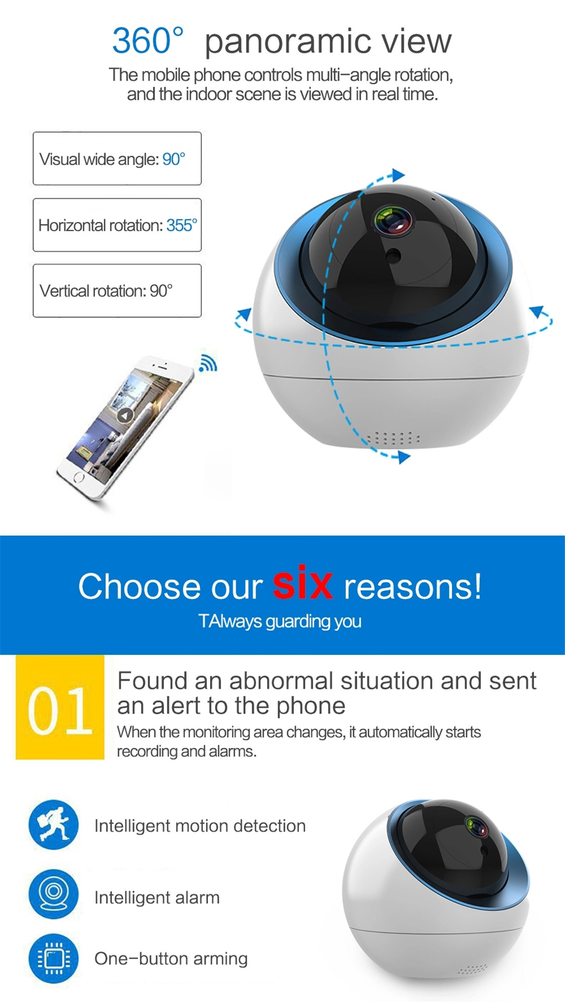 1080P Wi-Fi Space ball IP Camera(MYQ-IC2)