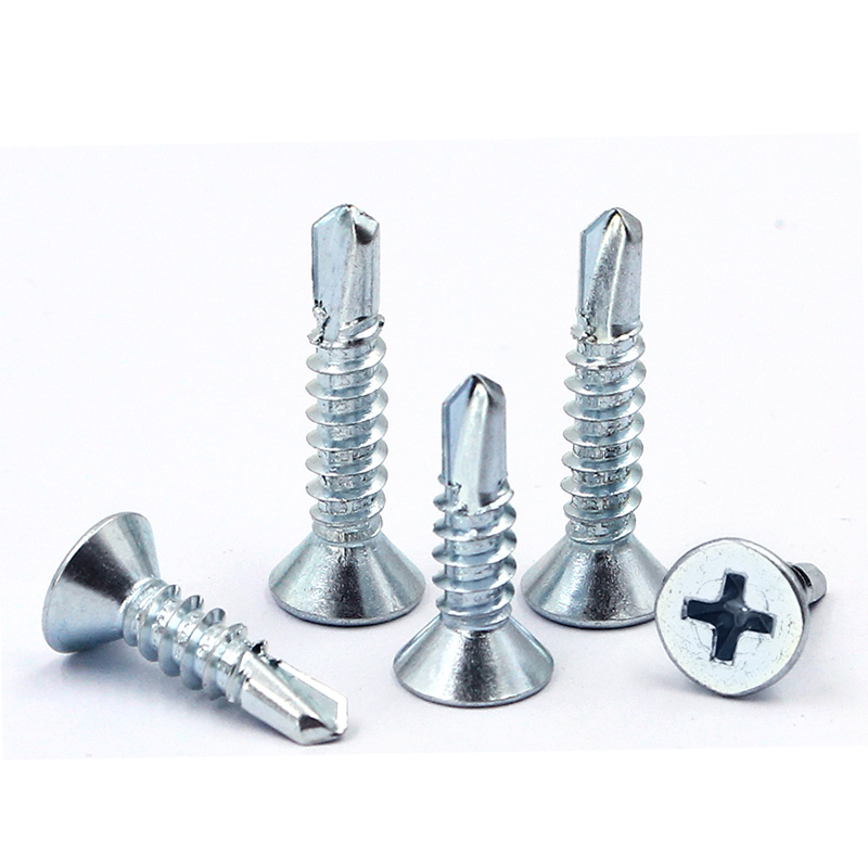 Tray Shipping Stainless Steel DIN7504 Cross Drilled Countersunk Head Drill Tail Screw