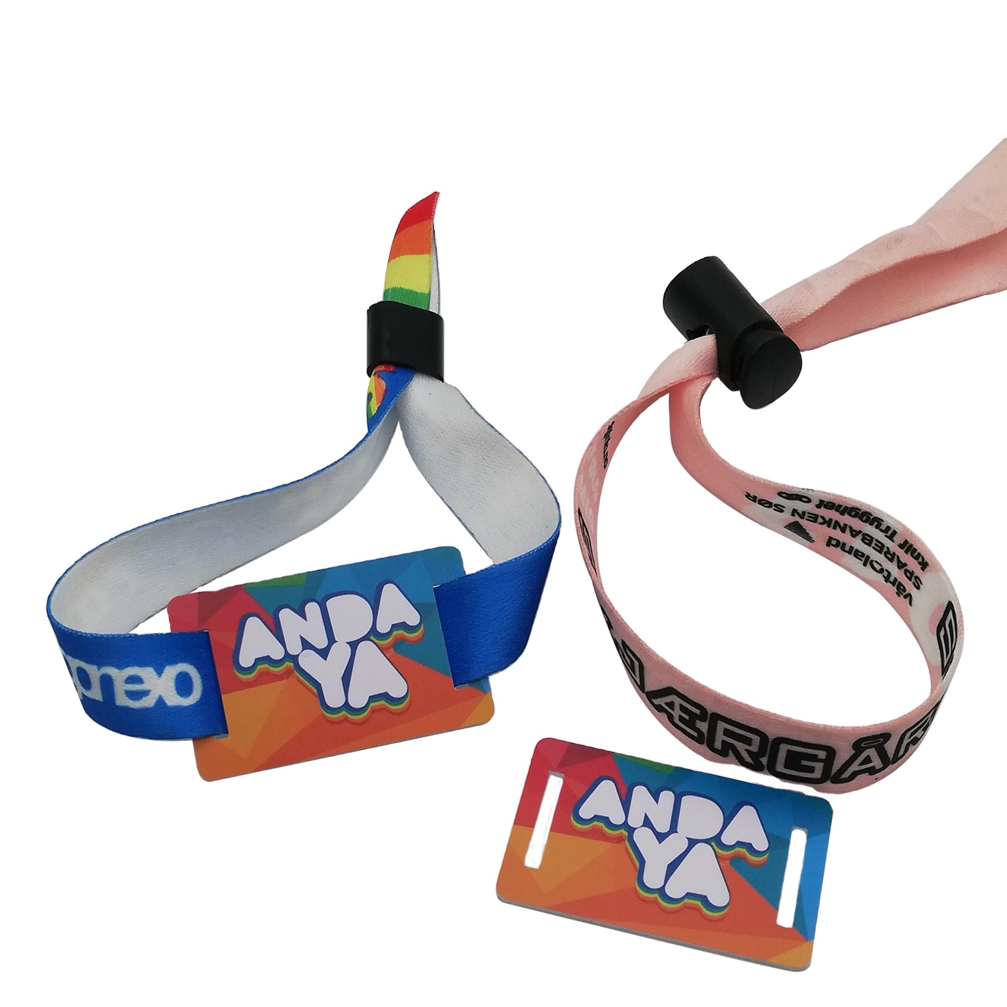 Social Distancing NFC RFID Access Control Wristbands Heat Resistant With Silk Logo Printing