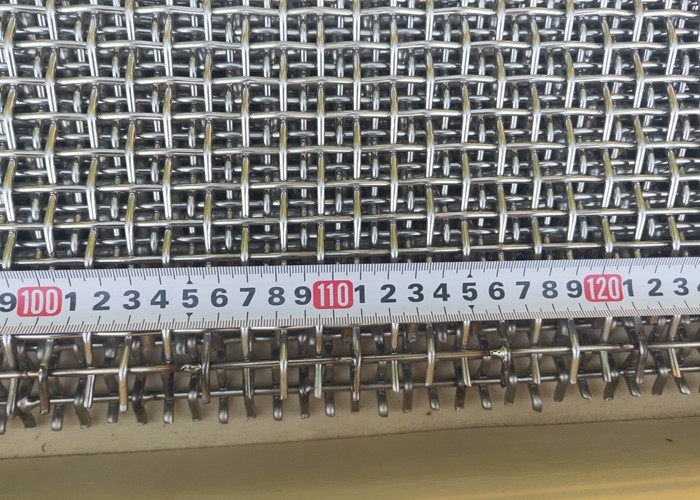 SS304 Plain Crimped Wire Mesh Fence Carbon Steel Mining Screen Mesh