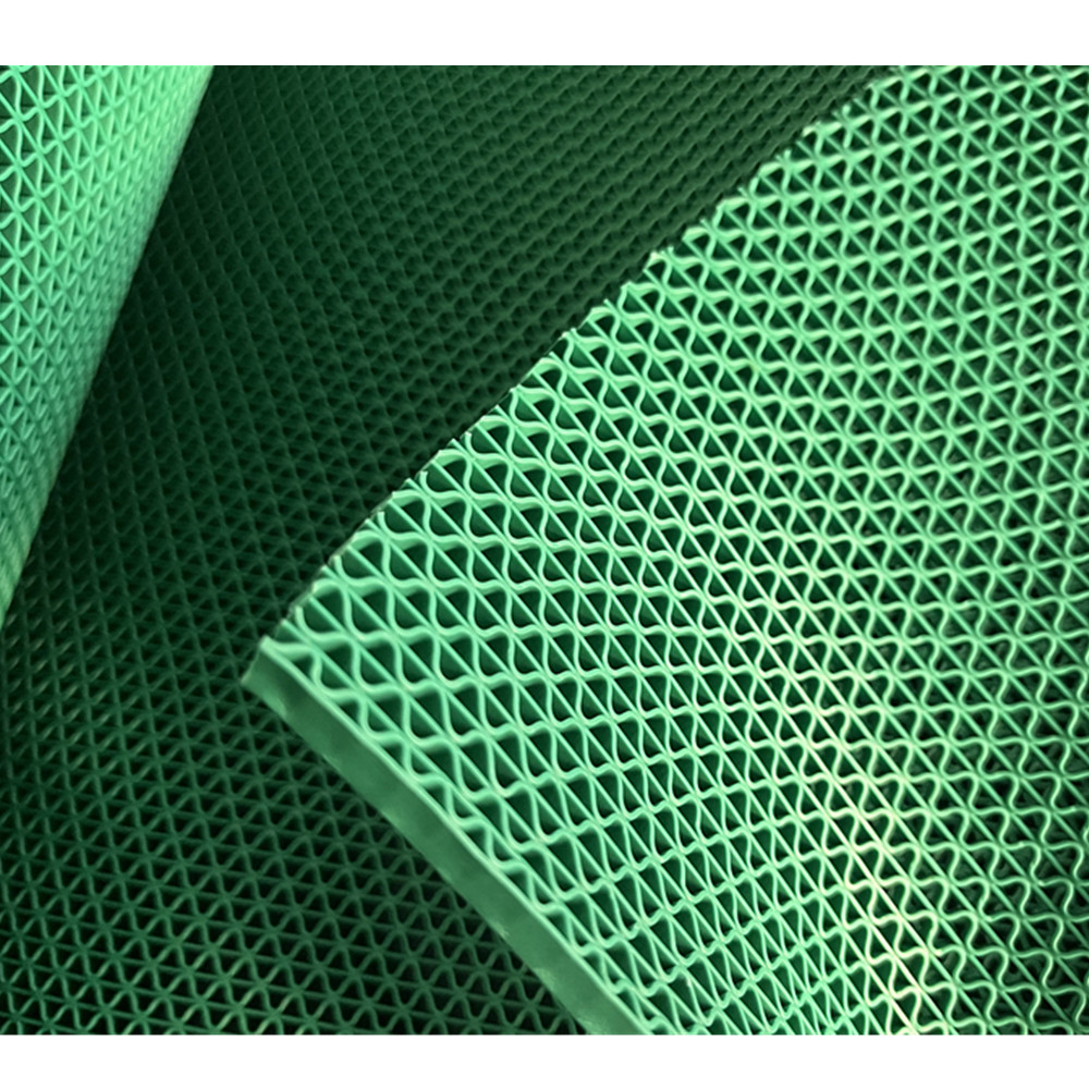 Zigzag Mesh S Shape PVC Floor Mat With Hollow Design