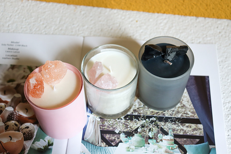 Customize Private Label 11*13cm Home Soy Wax Candles Luxury Scented Crystal Creative