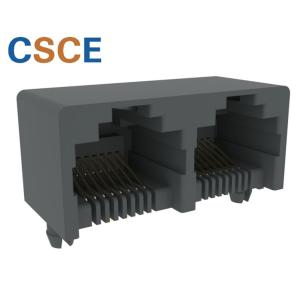 1x2 Port Female Right Angle 8P8C RJ45 Modular Jack