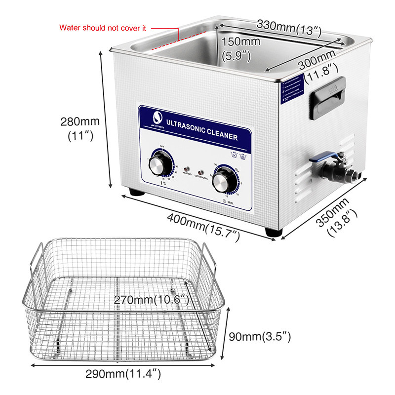 SUS304 360W 15L Ultrasonic Cleaner For Cleaning Auto Parts Hardware Tools