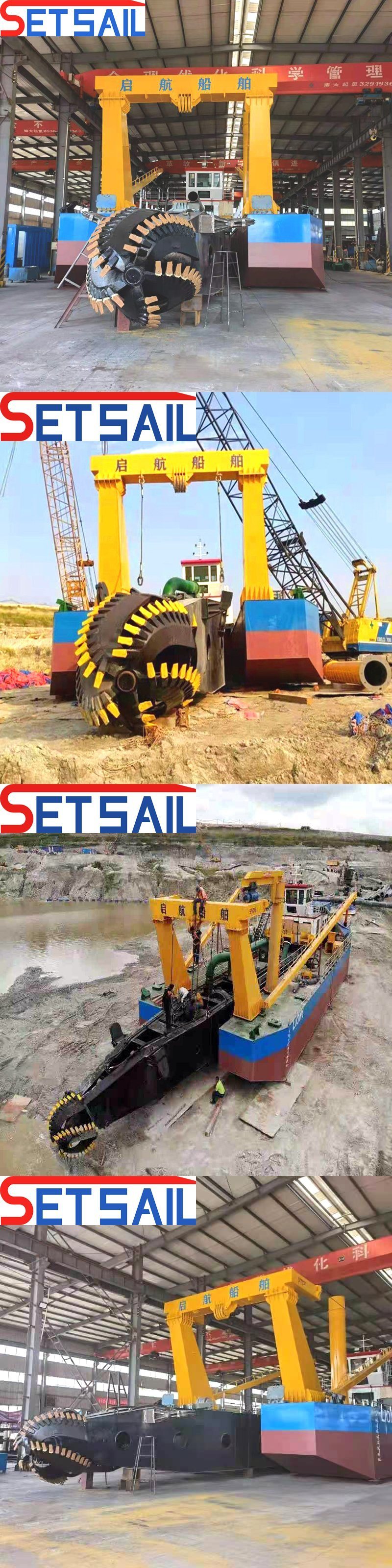 Anchor Boom Diesel Engine 22inch Cutter Suction Dredger for Sale