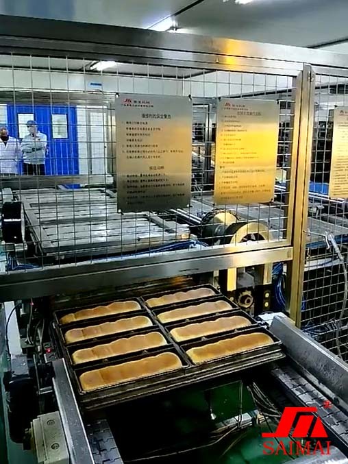 Food Production Line Independent Controlled Flip Over Bread Depanner