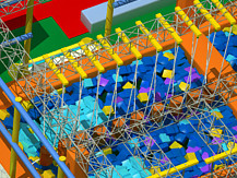 Professional Trampoline Park Equipment Rectangle Bungee For Children Adults