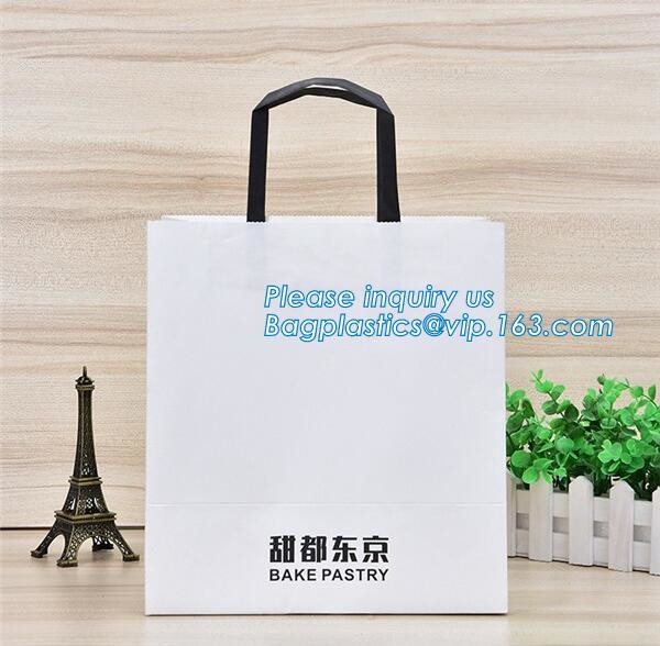 Luxury paper bags with handles Different Sizes,250gsm art paper shopping carrier bag custom printing with handle rope