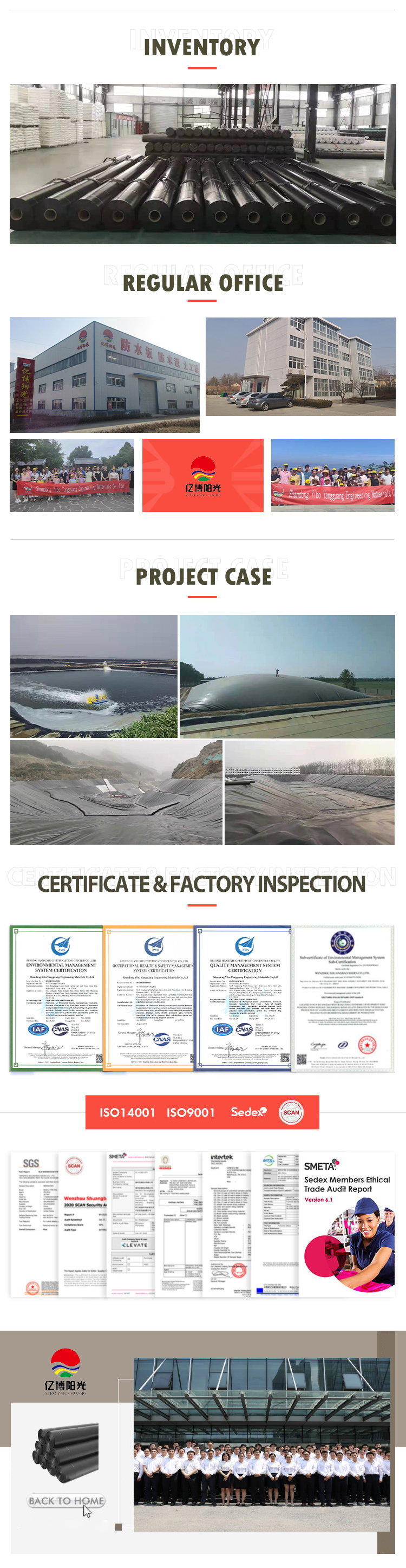 Anti-Corrosion Impermeable Geomembrane for Landfill Design Style in Mexico 1mm Thickness