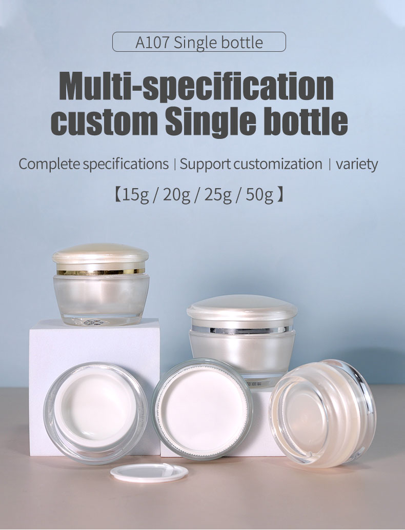 Acrylic Collar Material 20ml Airless Bottle for Cosmetic Packaging and Skin Care Products