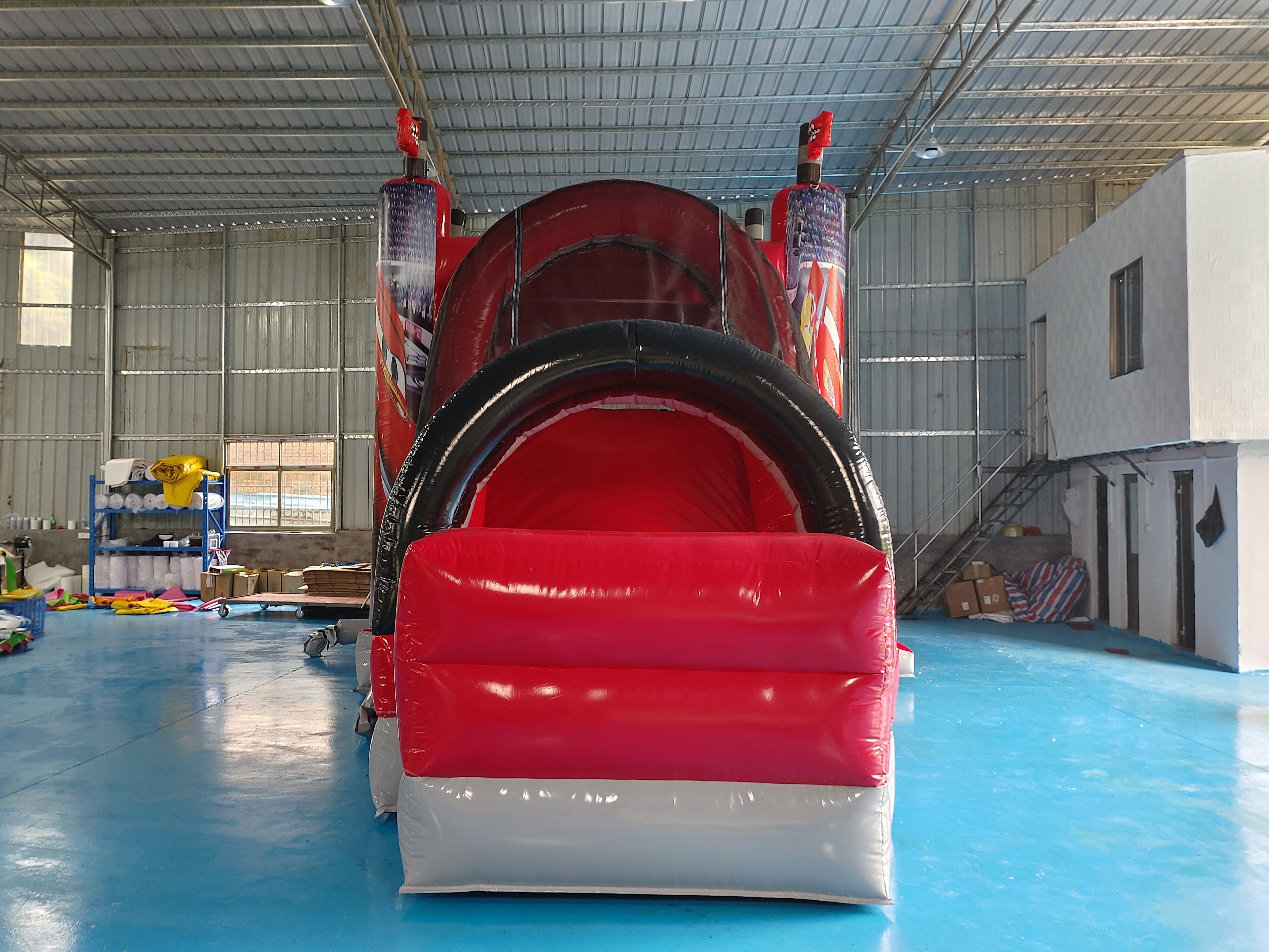 Outdoor Inflatable Castle Combo Race Cars Cartoon Movies Inflatable Bouncer With Slide Combo Inflatable Bounce House