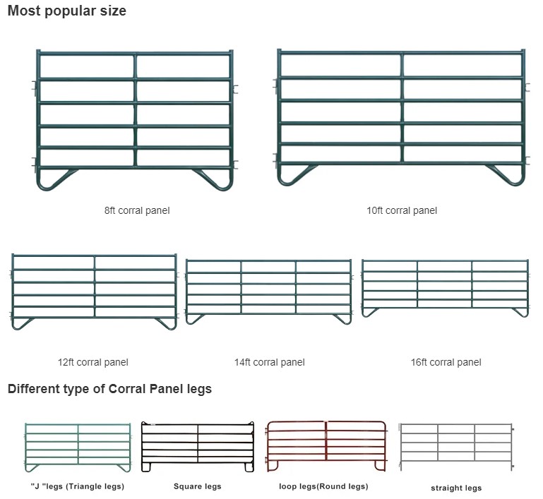 Livestock Panels 6 Oval Bar Low Hog Wire Fencing Cattle Galvanized Livestock Fence Panels
