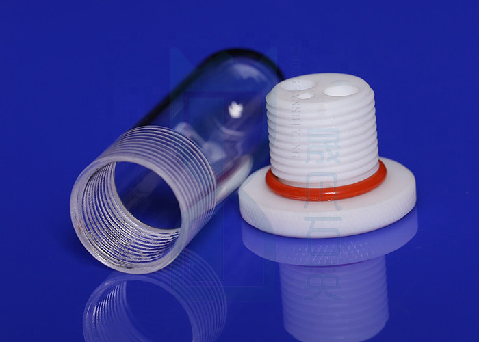 Screw Thread End Quartz Glass Reagent Bottle Narrow Mouth ISO9001