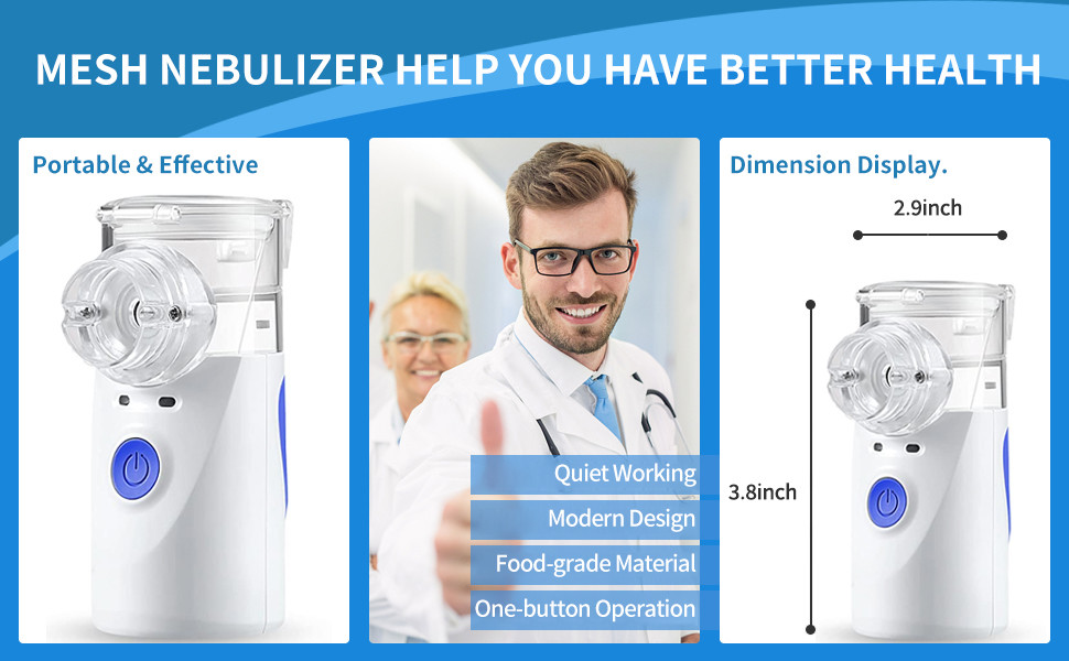 Adults And Children Portable Asthma Nebulizer Quiet And Efficient Atomizer