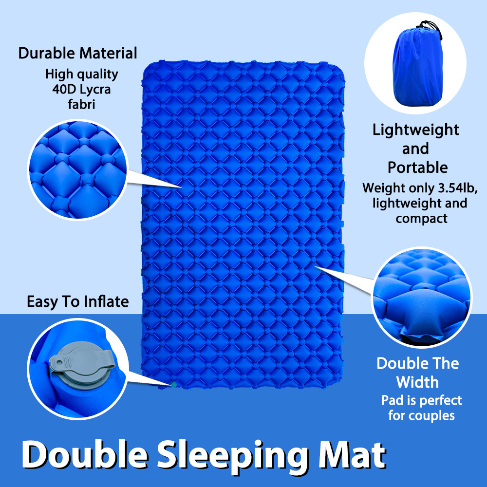 SGS 220x150cm Inflatable Sleeping Pad For Camping Tent