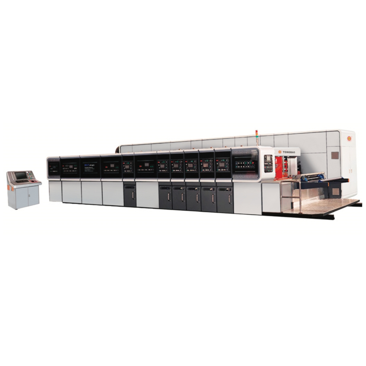 Flexo Plate High Definition Multicolor Printing Slotting Rotary Die Cutting Stacker Machine