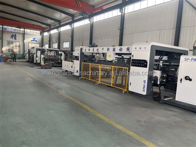 Advanced Flexo Printing Slotting Die Cutter with Online Folder Gluer Bundler Machine