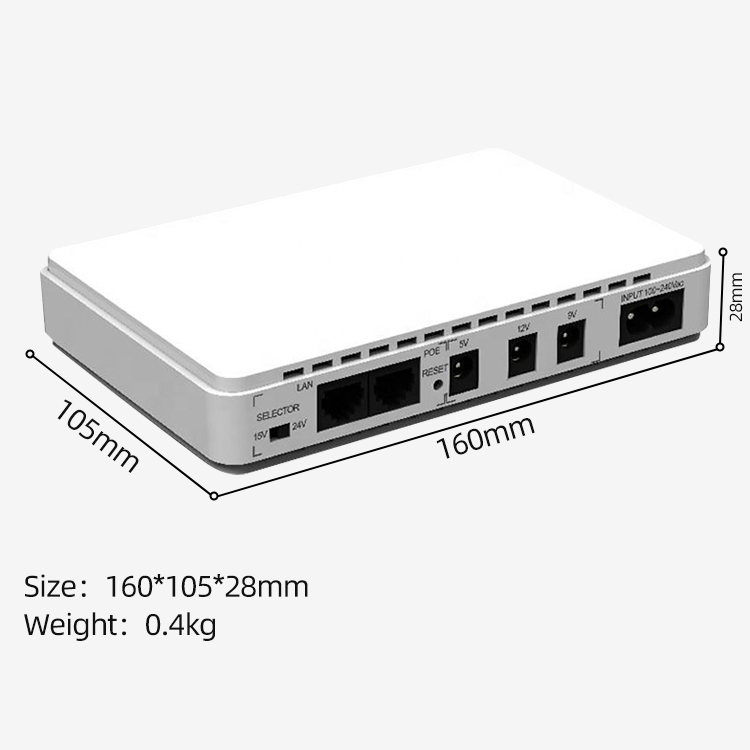 Networking Mini DC UPS 5V 9V 12V 15V 19V 24V POE for WIFI Router Power Bank Battery