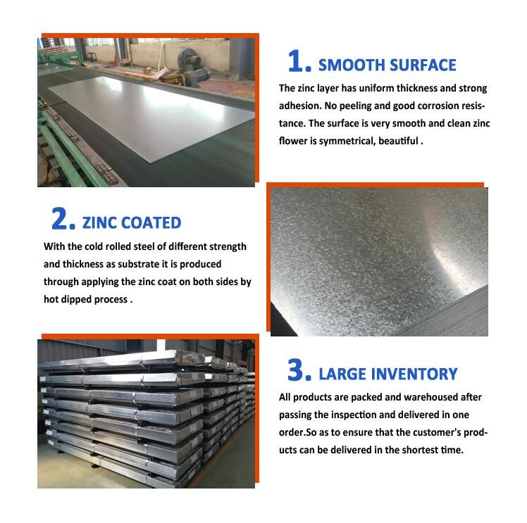 DX51D 40g-275g Galvanized Steel Sheet Corrosion Resistant