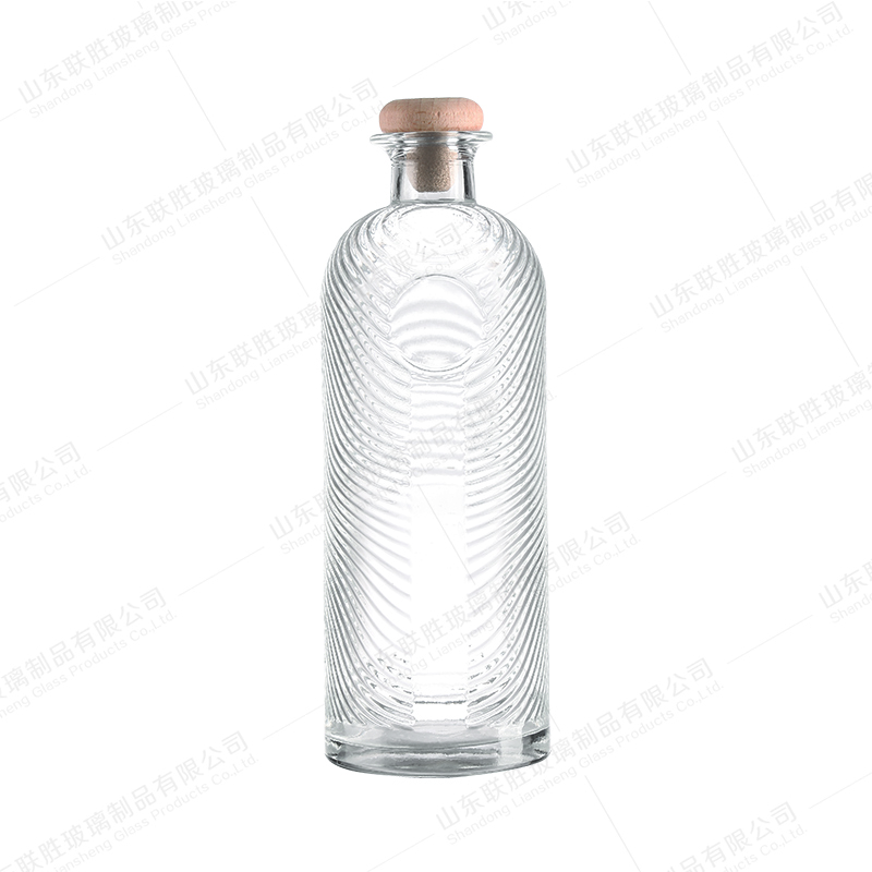 Glass Bottle For Vodka Whisky Champagne Custom Size with Rubber Stopper